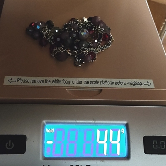 LOFT CLUSTERED BEADED 2-STRAND GOLD-TONE & SILVER-TONE 33" STATION NECKLACE - Picture 11 of 12